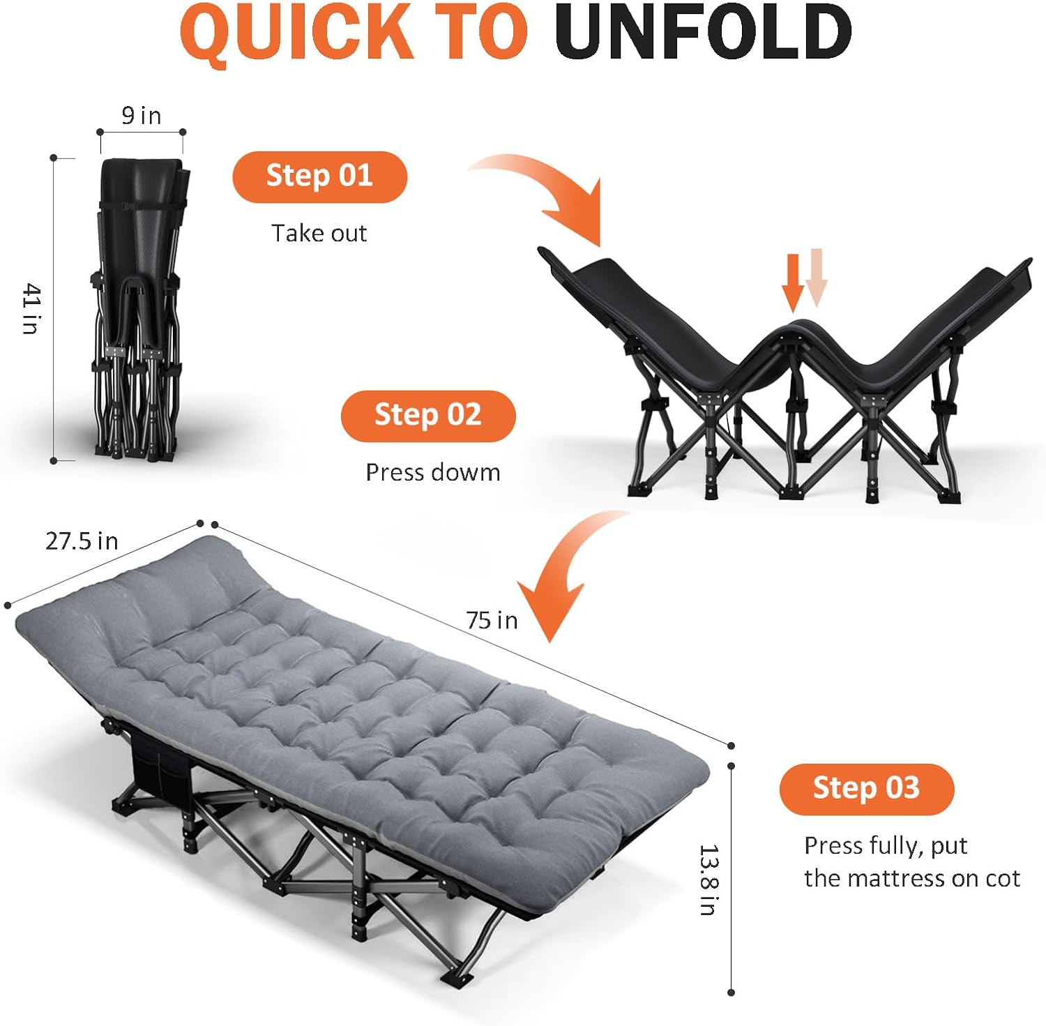 Camping Cot For Adults With Cu - Outdoor Camping Cot ulasan dan harga