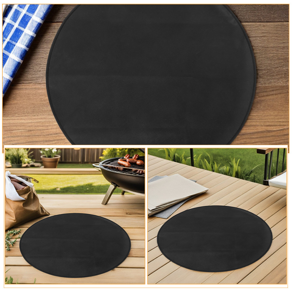 Round Fireproof Bbq Mat Heat R - Outdoor Camping Mat Waterproof ulasan dan harga
