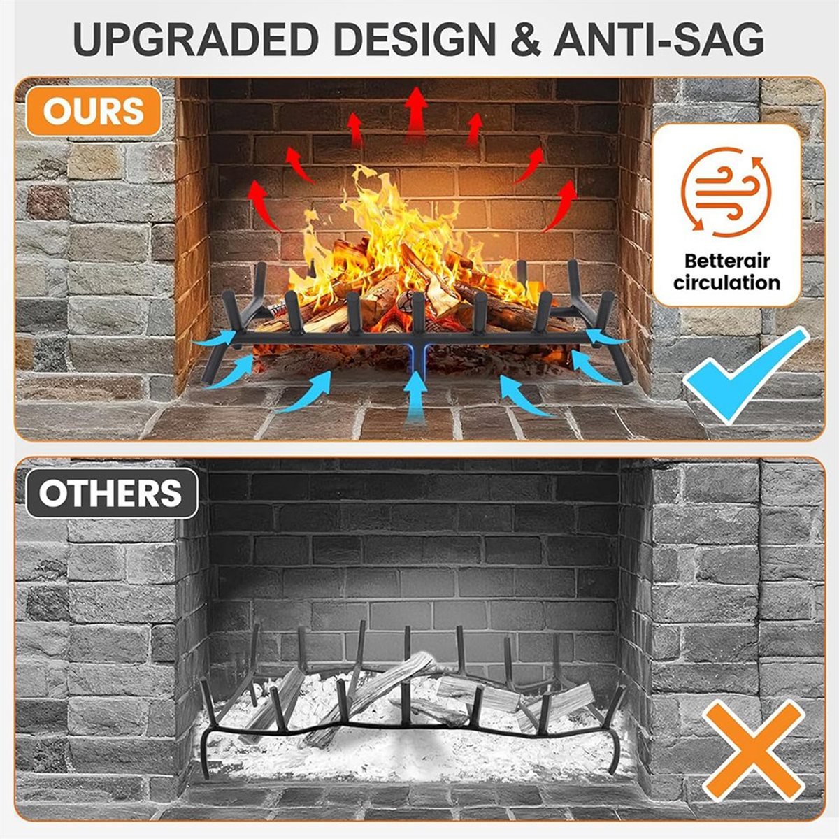 NEW Fireplace Log Grate - Fire - Outdoor Camping Fireplace ulasan dan harga