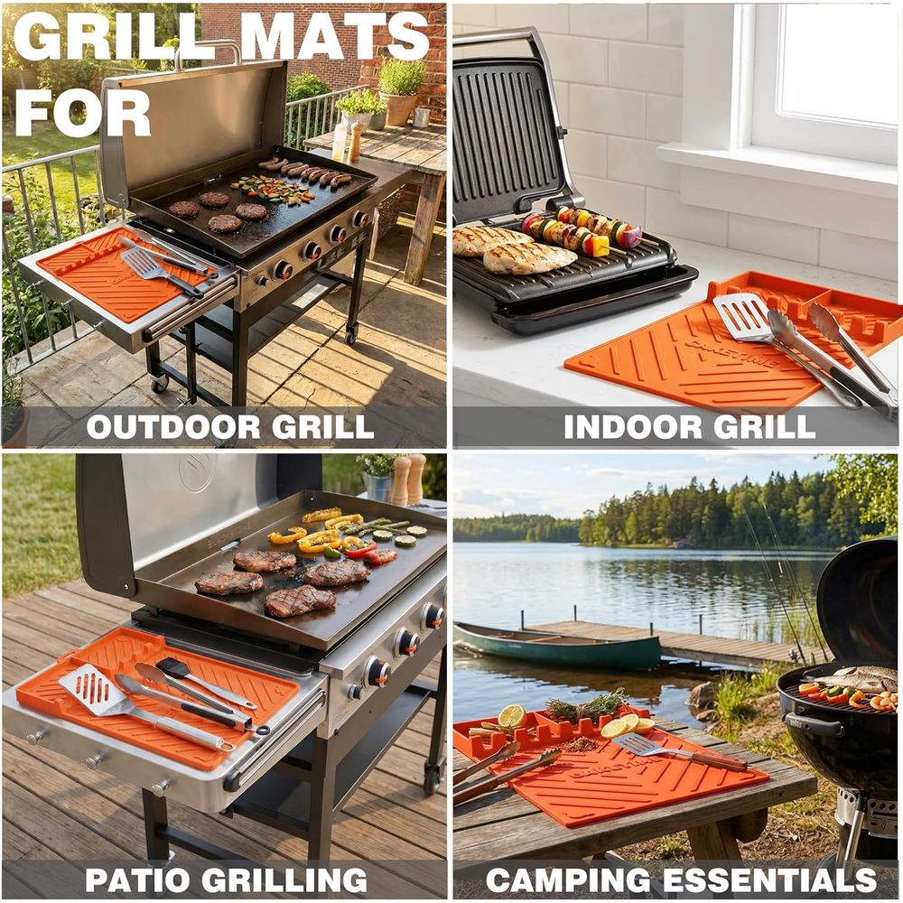 Silicone Grill Mats or Griddle - Outdoor Camping Bbq ulasan dan harga
