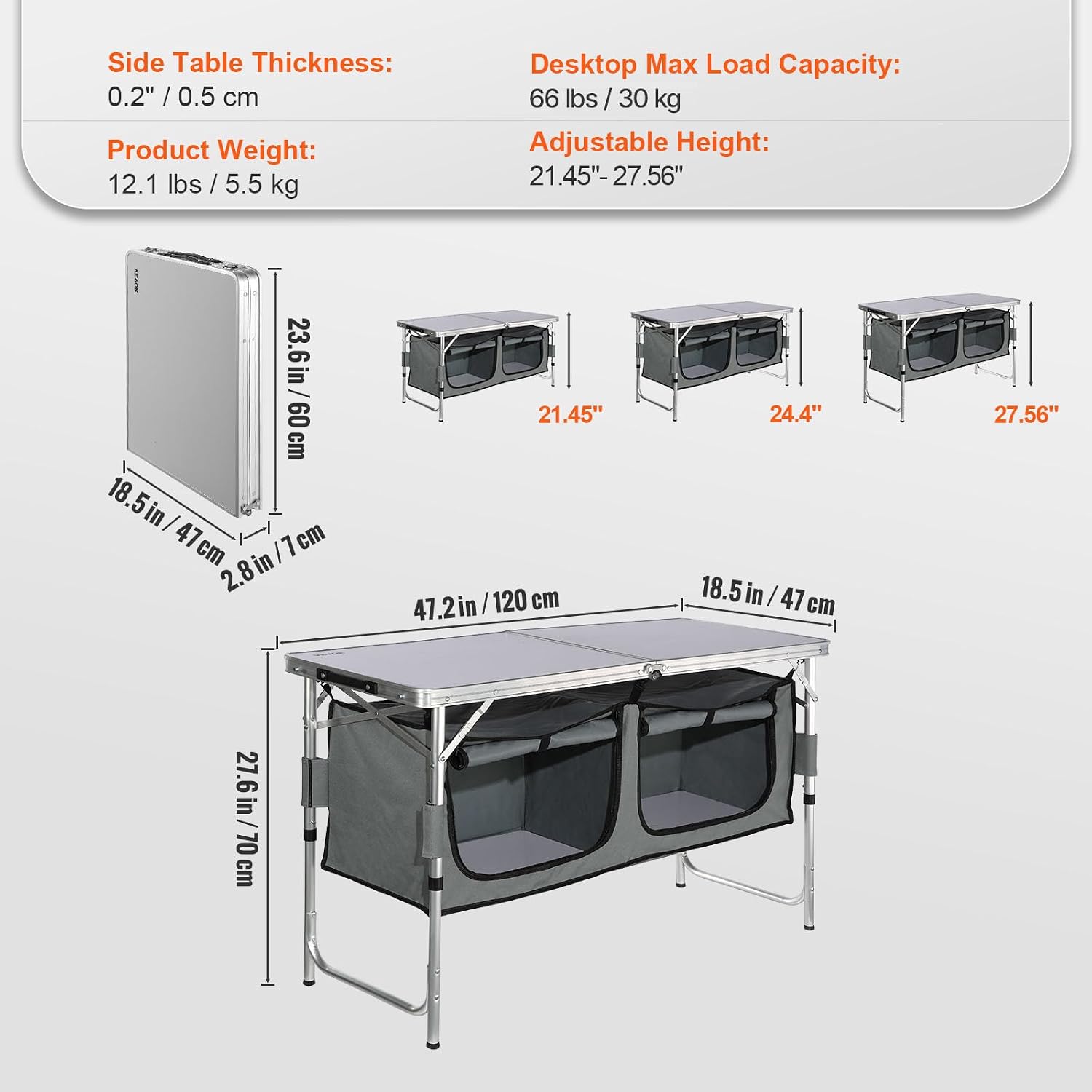Camping Kitchen Station, 3 Adj - Outdoor Camping Kitchen Setup ulasan dan harga