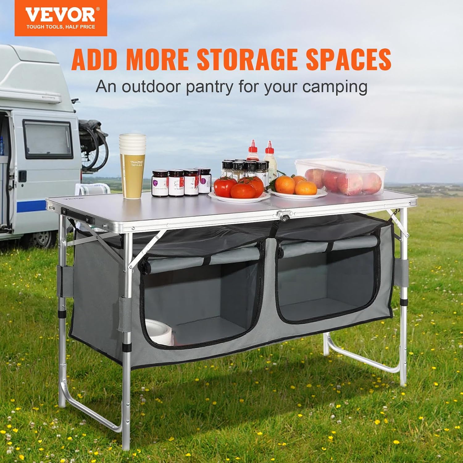 Camping Kitchen Station, 3 Adj - Outdoor Camping Kitchen Setup ulasan dan harga