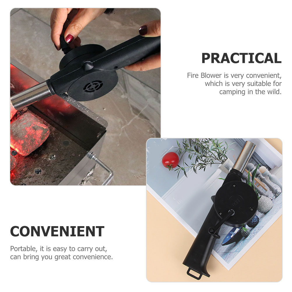 4Pcs Hand Crank Barbecue Fan B - Outdoor Camping Fireplace ulasan dan harga
