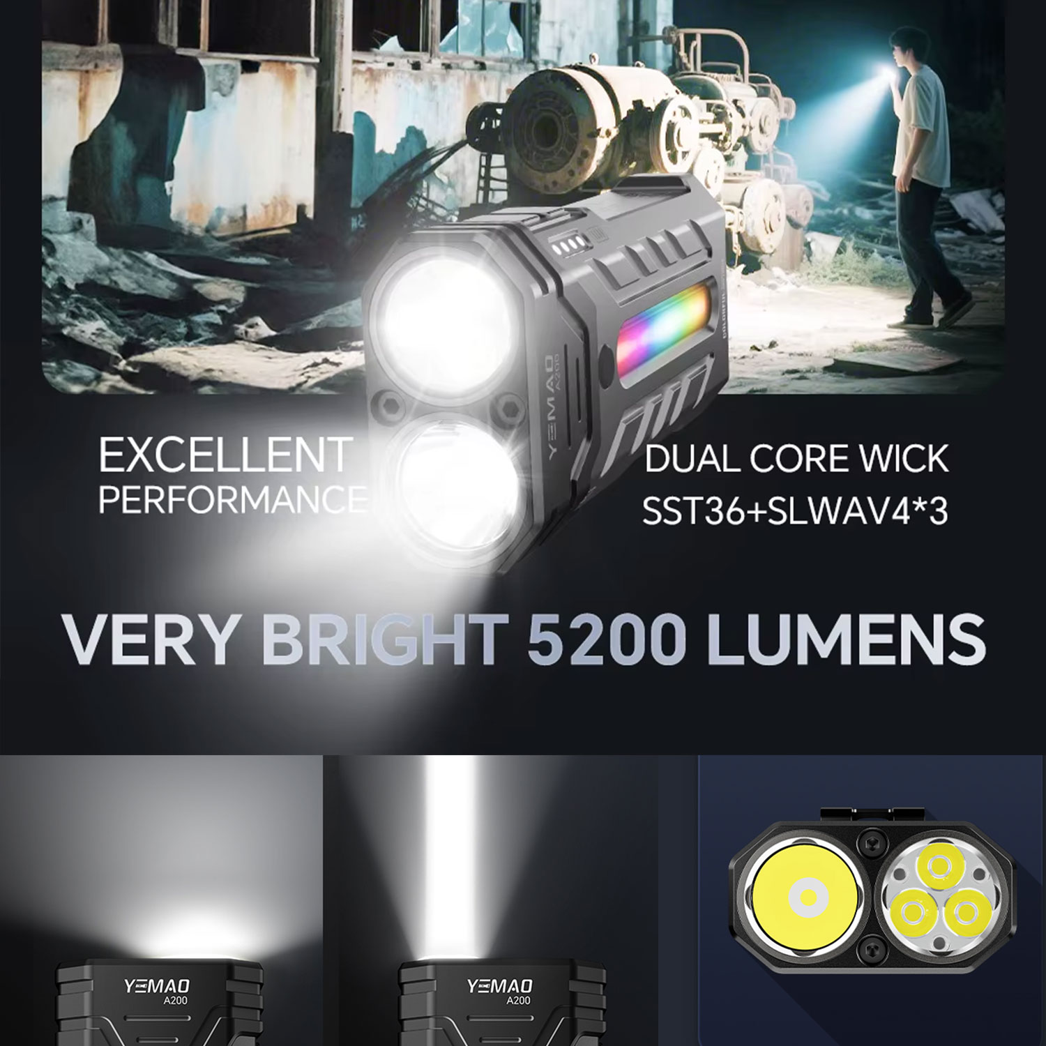 5200LM Innovative Multifunctio - Outdoor Camping Adventure Lamp ulasan dan harga