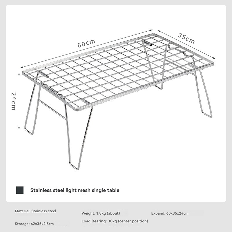 CAMPINGMOON Stainless Steel Li - Outdoor Camping Table With Storage ulasan dan harga