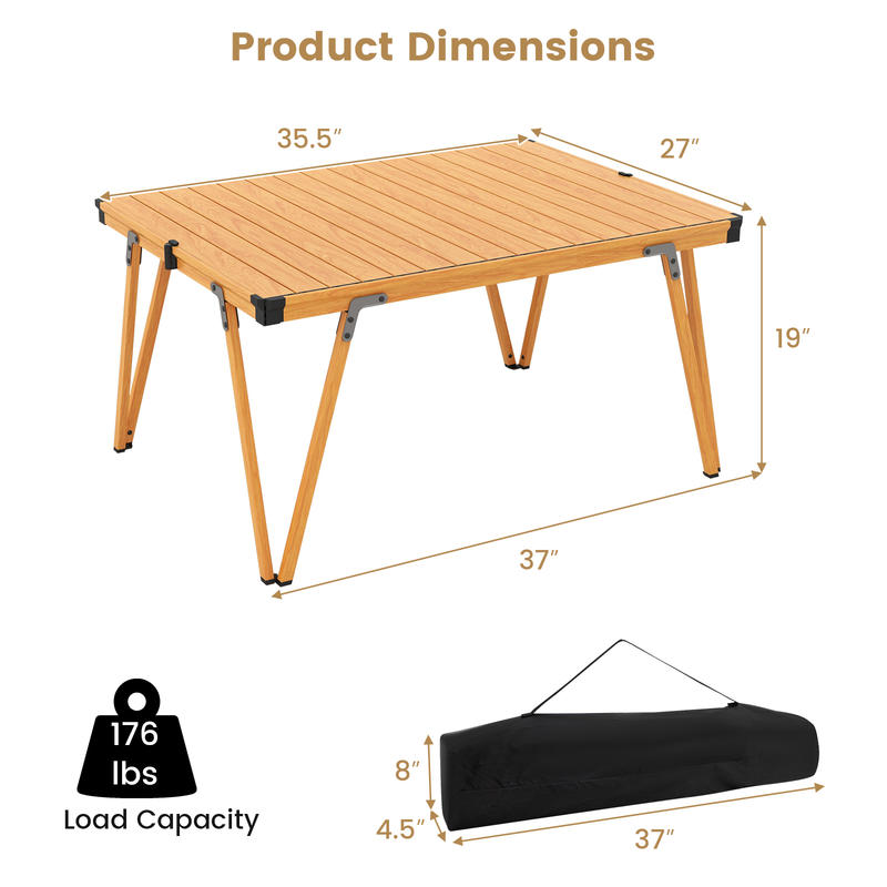Single Folding Picnic Table 93 - Outdoor Camping Table With Storage ulasan dan harga